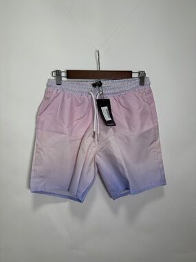 Pastel Pink to Lilac Ombre Swim Shorts